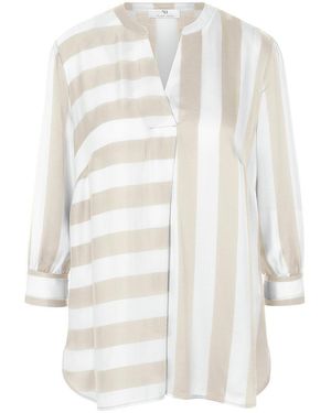 Peter Hahn Bluse V-Ausschnitt - Blau