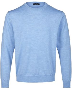 Peter Hahn Rundhals-Pullover - Blau