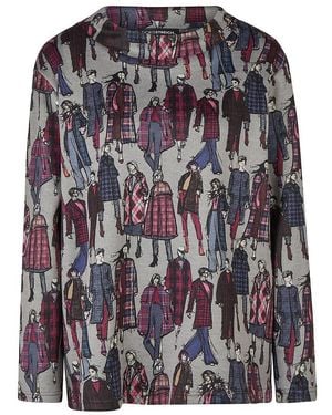 Doris Streich Rundhals-Pullover - Grau