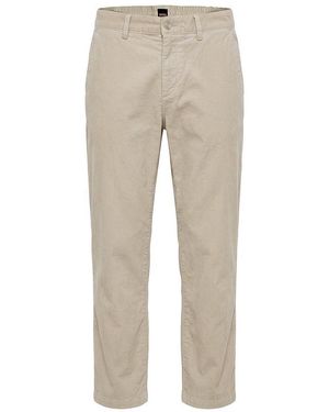 BOSS Straight Fit-Feincord-Hose - Natur