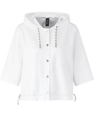 Marc Cain Kapuzen-Sweatjacke, Gr. M - Weiß
