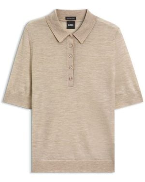 BOSS Polo-pullover fidenka - Natur