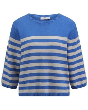 Peter Hahn Rundhals-Pullover, Gr. S - Blau