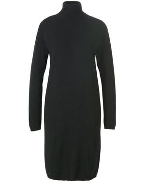 include Strickkleid aus schurwolle und kaschmir, , gr. 38, schurwolle - Schwarz