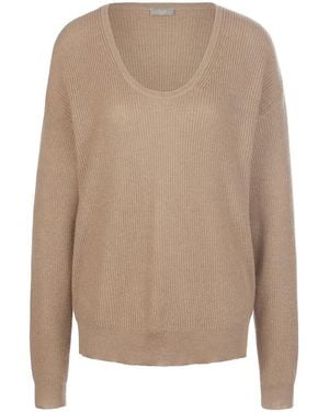include Rundhals-pullover aus seide und kaschmir, , gr. 38, seide - Braun