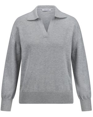 Peter Hahn Polo-Pullover - Grau