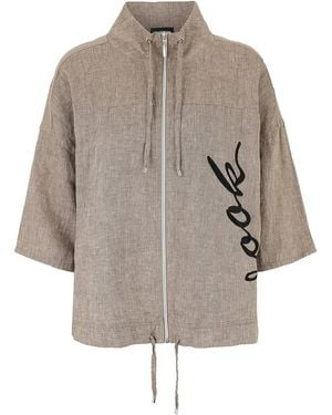 Doris Streich Jacke Stehkragen - Grau