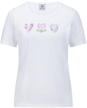 hammerschmid Rundhals-Shirt Herz - Weiß