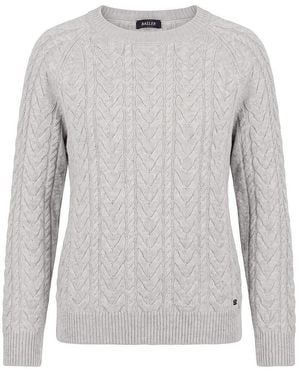 Basler Rundhals-Pullover - Grau