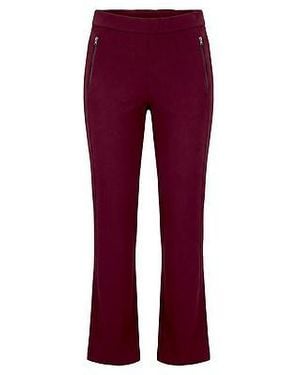 Peter Hahn Enkellange Slim Fit-Jersey Broek Van - Rood