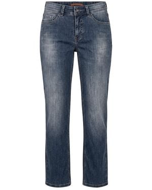 M·a·c Knöchellange Straight Fit-Jeans - Blau