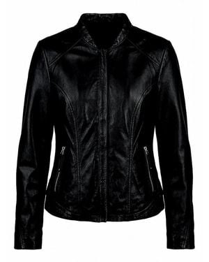 Emilia Lay Lederjacke - Schwarz