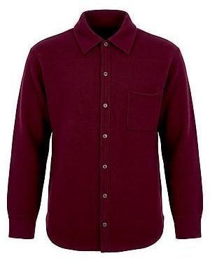 Peter Hahn Tricot-Overhemd Van - Rood