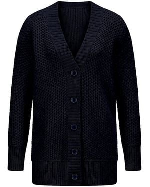 Fadenmeister Berlin Long-Strickjacke Aus Schurwolle Und Kaschmir - Blau