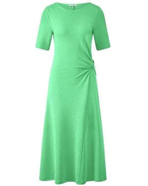 efixelle Jersey-Kleid Rundhals-Ausschnitt - Grün