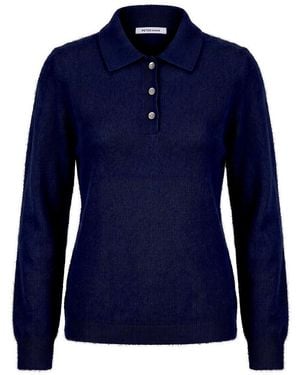 Peter Hahn Polo-Pullover - Blau
