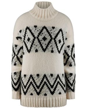 include Pullover Stehkragen Aus Schurwolle Und Kaschmi - Grau