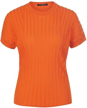 Fadenmeister Berlin Rundhals-pullover mit 1/2-arm, , gr. 36, baumwolle - Orange