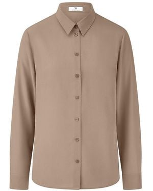 Peter Hahn Bluse Aus 100% Seide, Gr. S - Braun