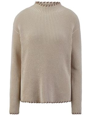 Peter Hahn Pullover Mit Stehkragen, Gr. S - Grau