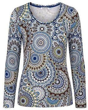 Peter Hahn Shirt Ronde Hals Van - Blauw