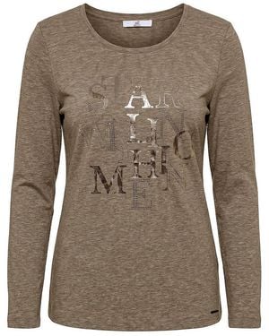 Emilia Lay Rundhals-shirt - Braun