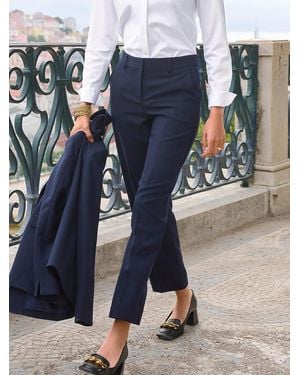 Peter Hahn Knöchellange Hose, Gr. S - Blau