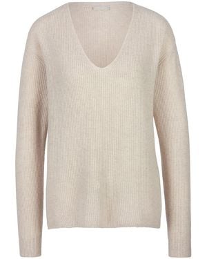 include V-Pullover Aus 100% Premium-Kaschmir - Weiß