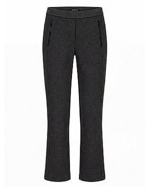 Peter Hahn Enkellange Slim Fit-Jersey Broek Van - Zwart