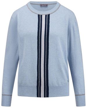 Basler Rundhals-Pullover - Blau