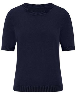 Peter Hahn Rundhals-Twinset - Blau