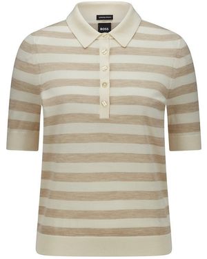 BOSS Polo-Pullover Fidenka - Natur