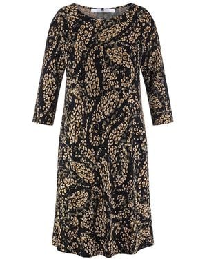Anna Aura Jersey-Kleid Rundhals-­Ausschnitt - Schwarz
