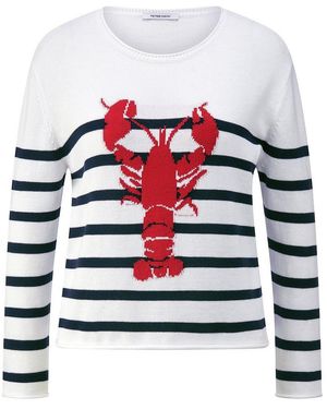 Peter Hahn Rundhals-pullover 3/4-arm - Weiß