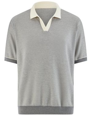 Louis Sayn Polo-Strickshirt - Grau