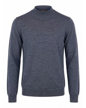Maerz Pullover stehkragen - Blau