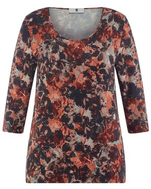 Anna Aura Rundhals-Shirt 3/4-Arm - Rot