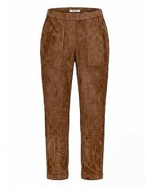Peter Hahn Enkellange Loose Fit-Broek Van - Bruin
