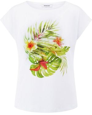 Peter Hahn T-Shirt Rundhals-Ausschnitt - Weiß