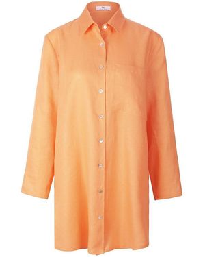 Peter Hahn Long-Bluse Aus 100% Leinen - Orange