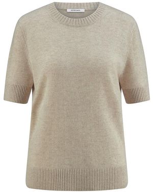 Peter Hahn Rundhals-Pullover Kaschmir - Natur