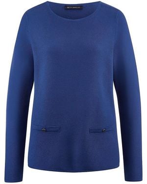 Betty Barclay Pullover Mit U-Boot-Ausschnitt, Gr. S - Blau