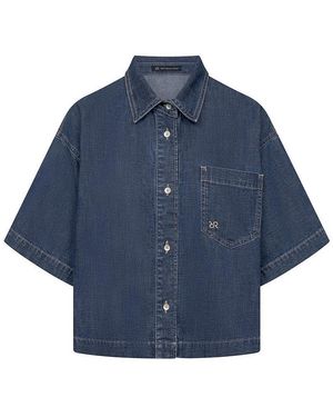 RAFFAELLO ROSSI Jeansbluse Modell Zuri, Gr. M - Blau