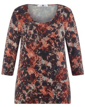 Anna Aura Rundhals-Shirt 3/4-Arm - Rot