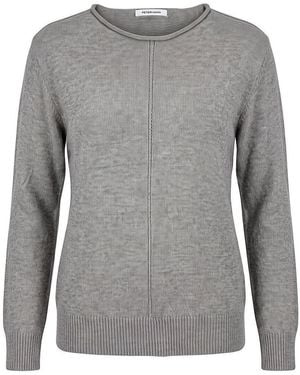 Peter Hahn Rundhals-Pullover - Grau