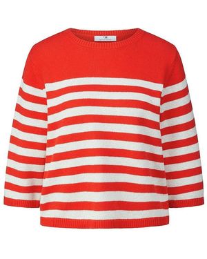 Peter Hahn Rundhals-Pullover, Gr. S - Rot