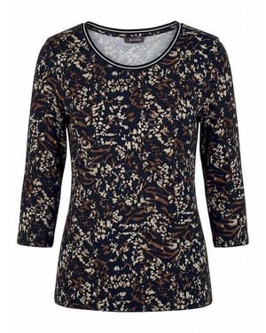 Basler Rundhals-Shirt 3/4-Arm - Schwarz