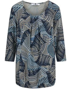 Anna Aura Rundhals-Shirt 3/4-Arm - Blau