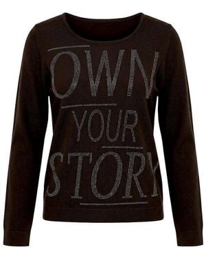 Basler Rundhals-Pullover - Schwarz