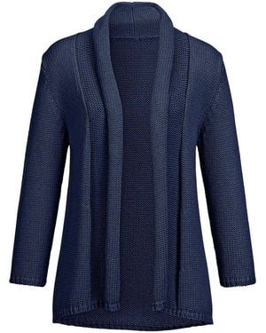 Peter Hahn Cardigan mit 3/4-arm, , gr. 36, baumwolle - Blau